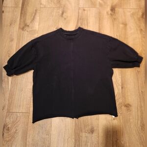 Everlane Short Sleeve Crew Sweater Black Small
